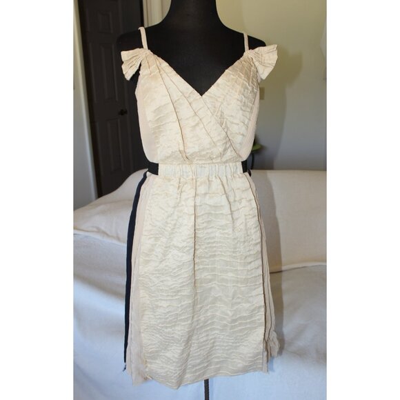 NWT 3.1 Phillip Lim Silk Knee Length Dress Size 8 Raw Gem Color Block Cocktail - Picture 1 of 10